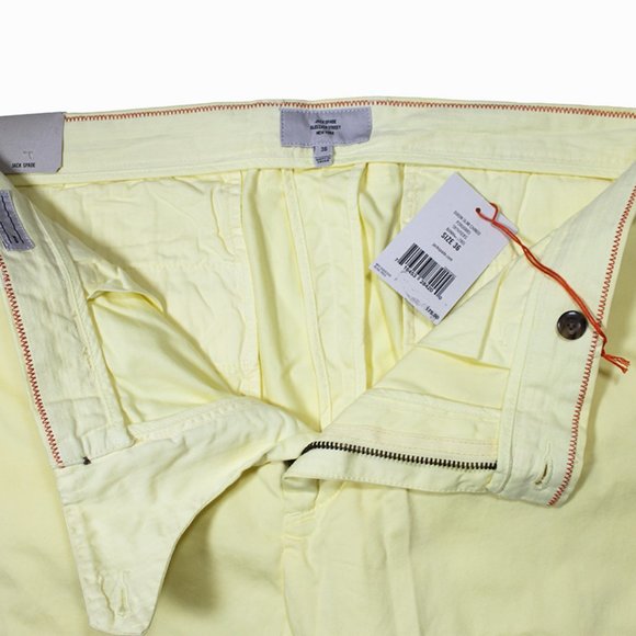 Jack Spade Yellow Men's Chino Trousers Size 36 NWT Dixon Chino Slim - Picture 6 of 9
